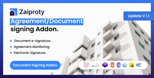 Zaiproty - Agreement/Document signing Addon.